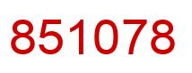 Number 851078 red image