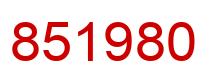 Number 851980 red image