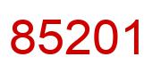 Number 85201 red image