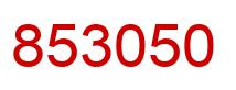 Number 853050 red image