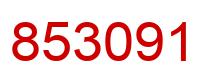 Number 853091 red image