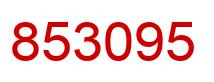 Number 853095 red image
