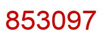 Number 853097 red image