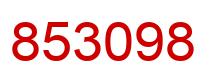 Number 853098 red image