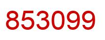 Number 853099 red image