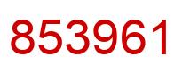 Number 853961 red image