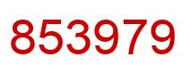 Number 853979 red image