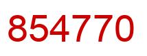 Number 854770 red image