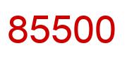 Number 85500 red image