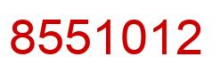 Number 8551012 red image