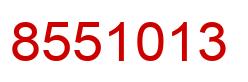 Number 8551013 red image