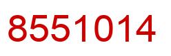 Number 8551014 red image