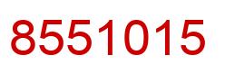 Number 8551015 red image