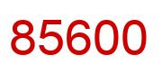 Number 85600 red image