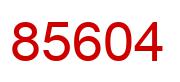 Number 85604 red image
