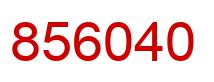 Number 856040 red image
