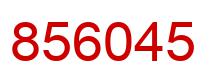 Number 856045 red image