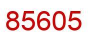 Number 85605 red image