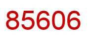 Number 85606 red image