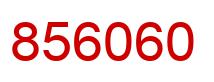 Number 856060 red image