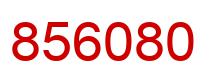 Number 856080 red image
