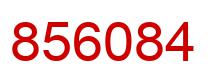 Number 856084 red image