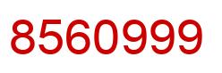 Number 8560999 red image
