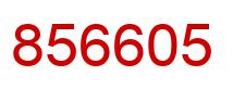Number 856605 red image