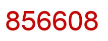Number 856608 red image