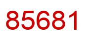 Number 85681 red image