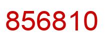 Number 856810 red image