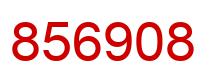 Number 856908 red image