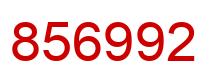 Number 856992 red image
