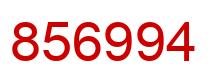 Number 856994 red image