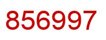Number 856997 red image