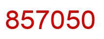 Number 857050 red image