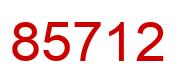 Number 85712 red image