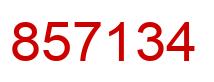 Number 857134 red image