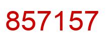 Number 857157 red image
