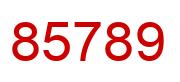 Número 85789 imagen rojo