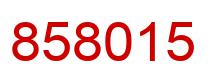 Number 858015 red image
