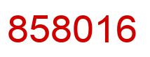 Number 858016 red image