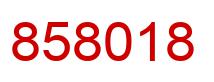 Number 858018 red image