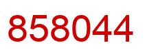 Number 858044 red image