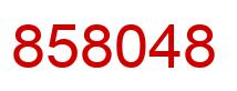 Number 858048 red image