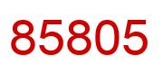 Number 85805 red image