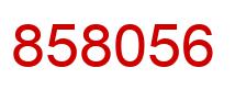 Number 858056 red image