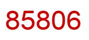 Number 85806 red image