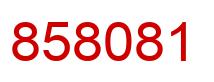 Number 858081 red image