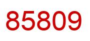 Number 85809 red image